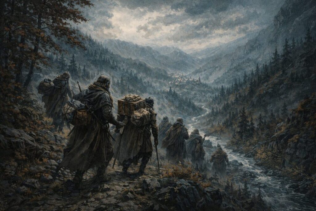 Dunedain refugees flee to Rivendell