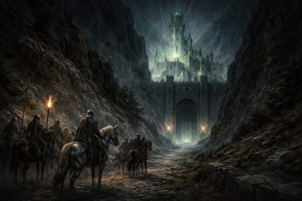 Eaernur rides to Minas Morgul