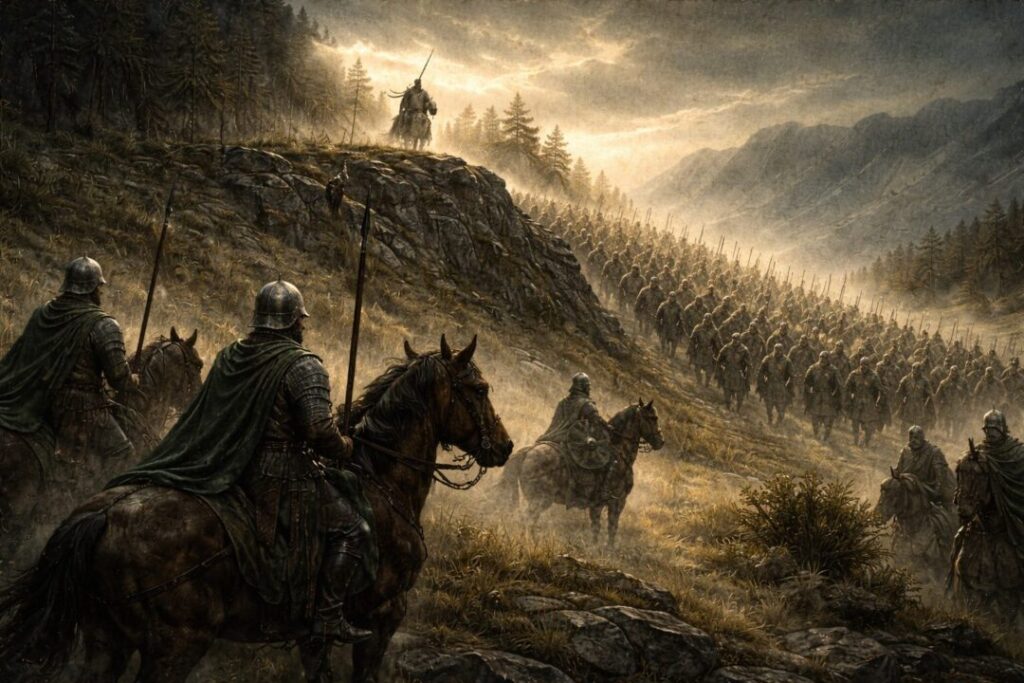 Erkenband arrives dawn Helms deep