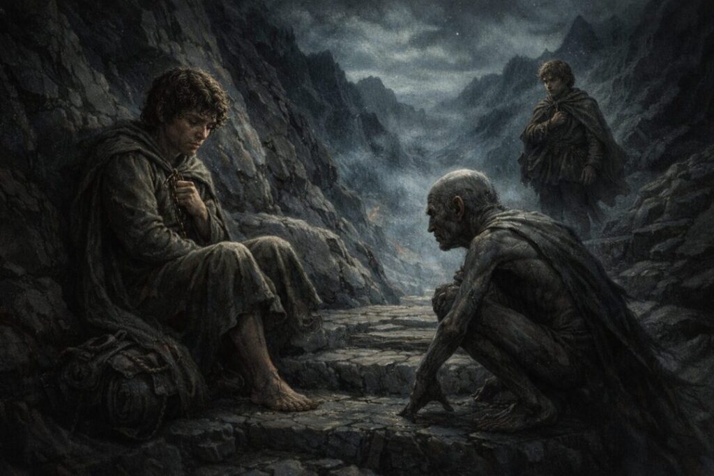 Frodo pity Gollum Two Towers