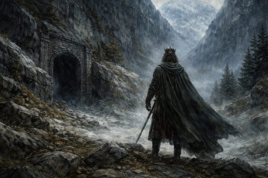 King Elessar before east gate of Moria