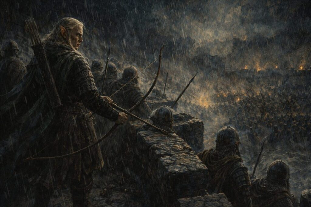 Legolas lone elf helms deep