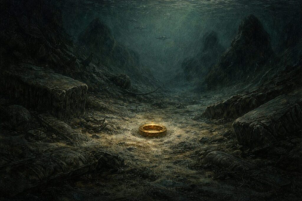 One Ring on ocean floor