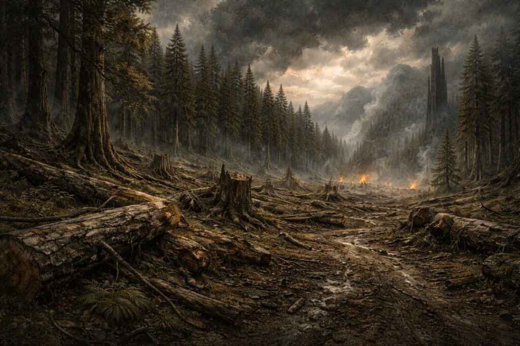 Saruman destruction Fangorn
