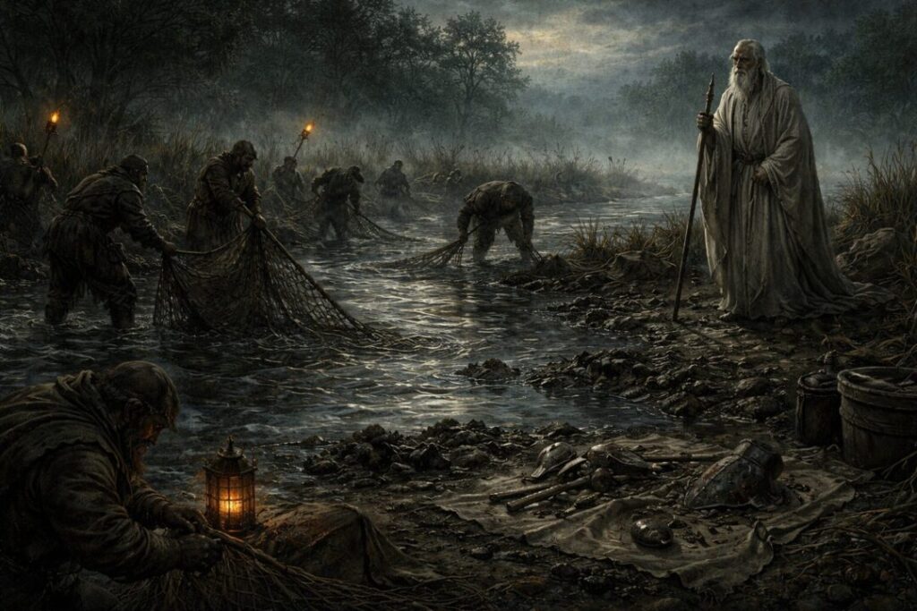 Saruman searching Gladden fields