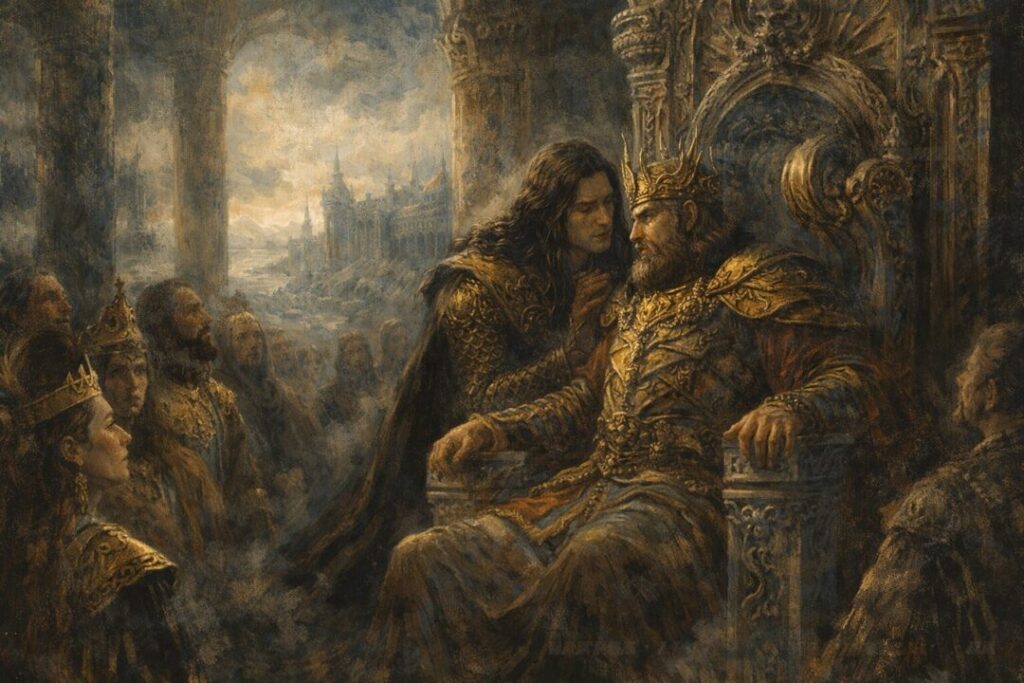 Sauron corrupting Numenor