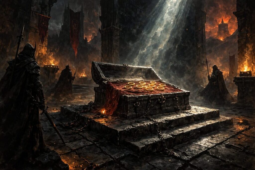 Sauron gathered nine rings