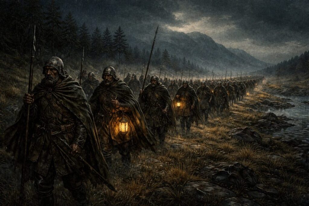 Westfold men night march