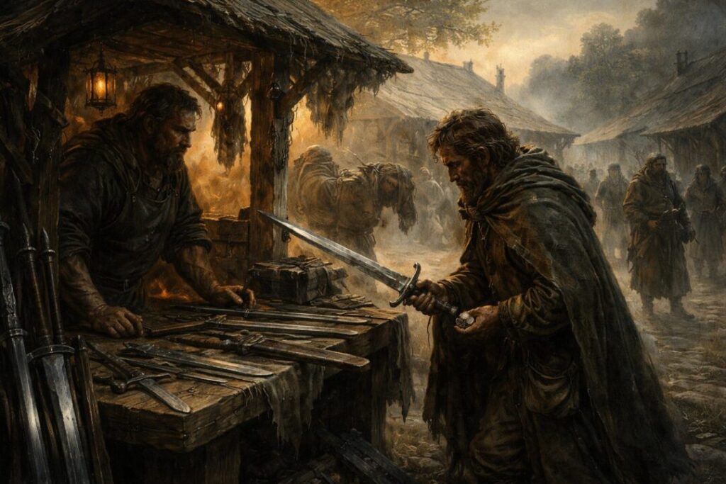 A village blacksmith in Middle-earth