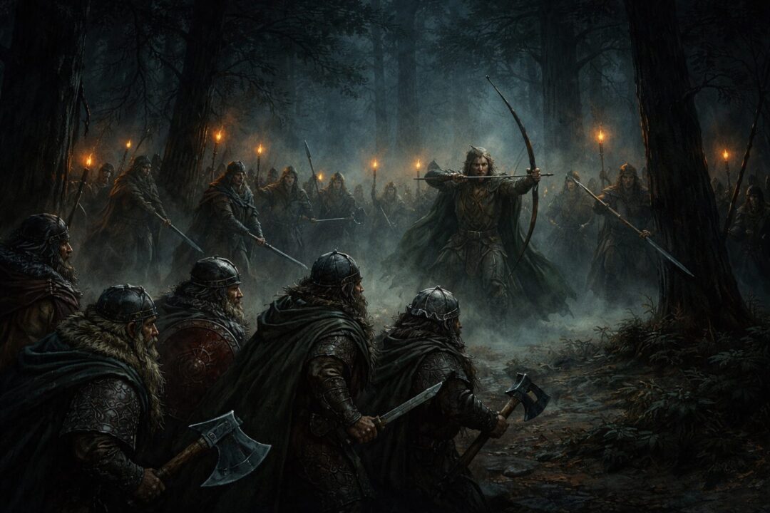 Ambush in Mirkwood at night