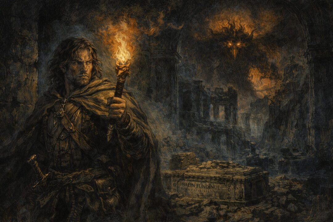 Aragorn in Moria's shadows