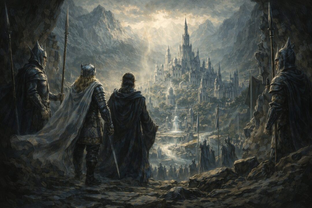 Arrival at the hidden city of Gondolin