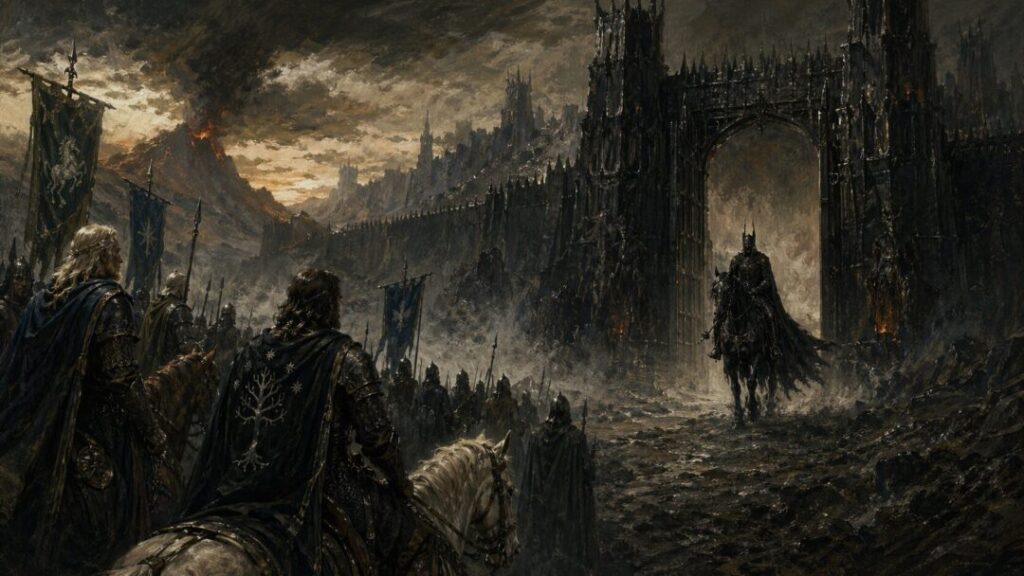 Battle at the dark fortress gates