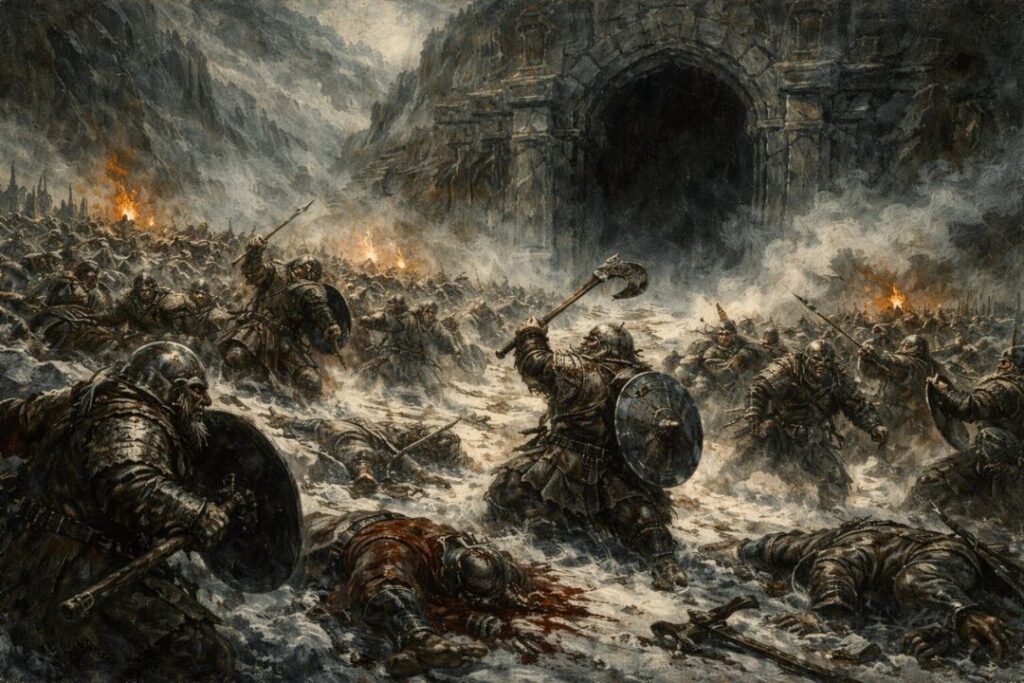 Battle at the gates of Moria