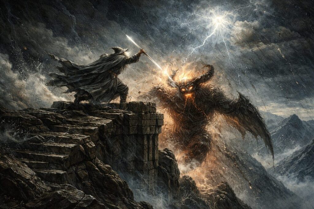 Battle atop Zirakzigil peak