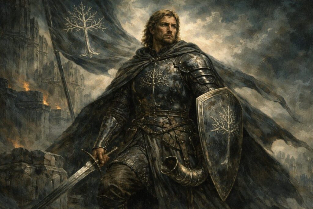 Boromir's vigil at Minas Tirith