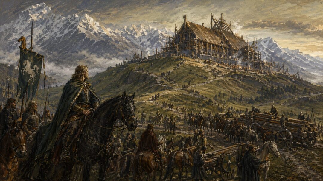 Building the stronghold at dawn