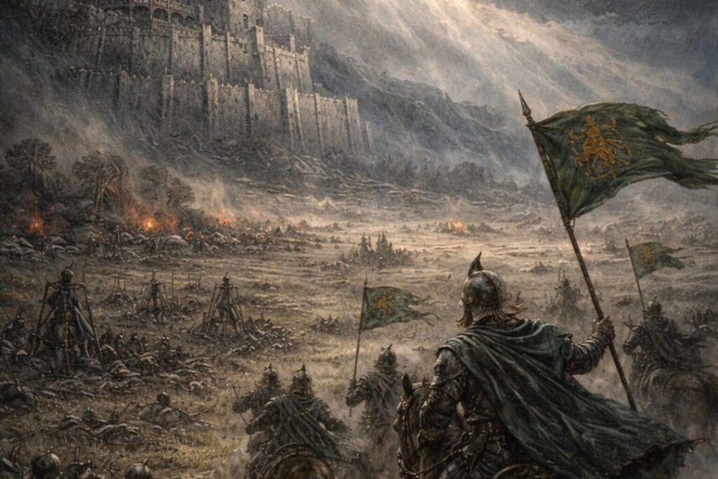 Charge of the Rohirrim at dawn