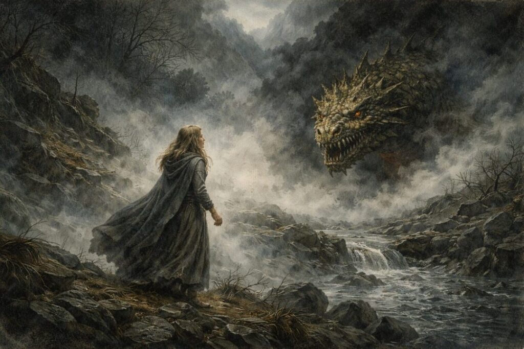 Confrontation in the mist