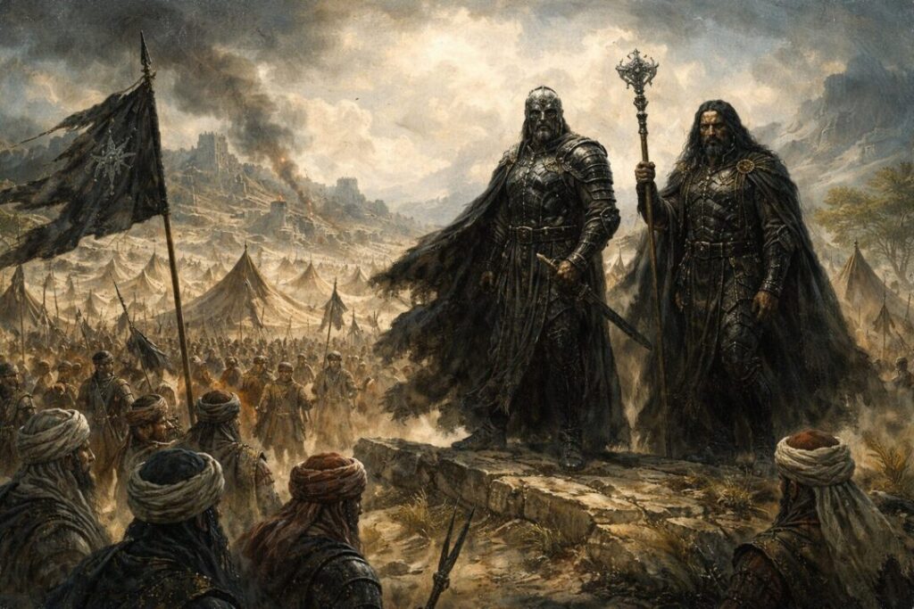 Dark lords in a desert camp