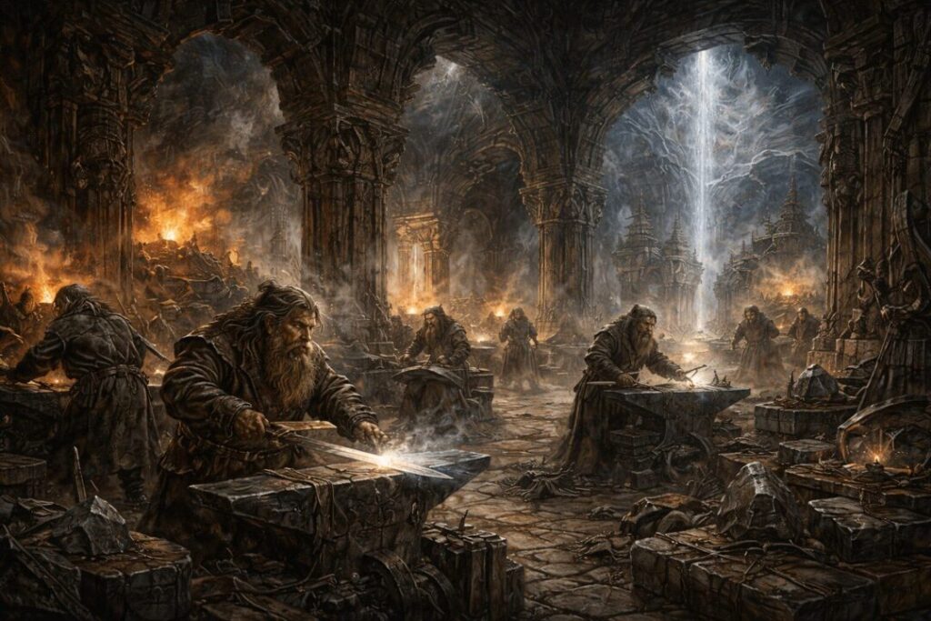 Dwarven forge of mithril crafting