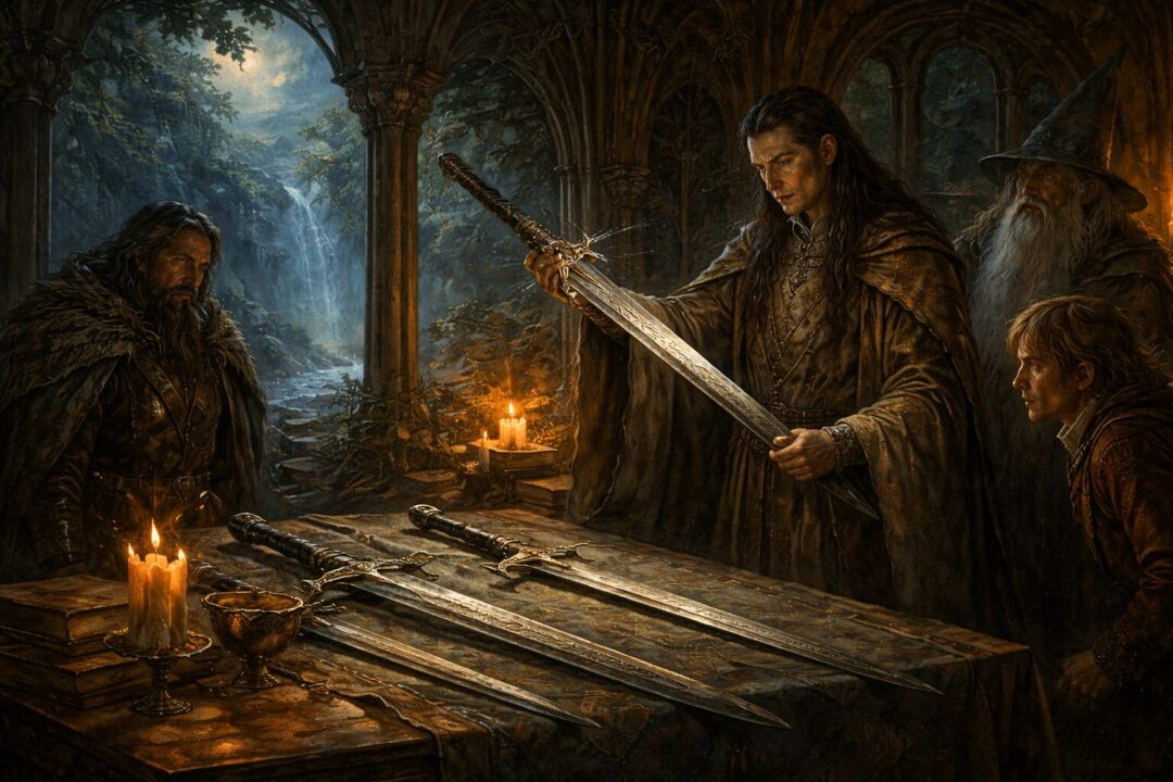 Elrond and the ancient swords