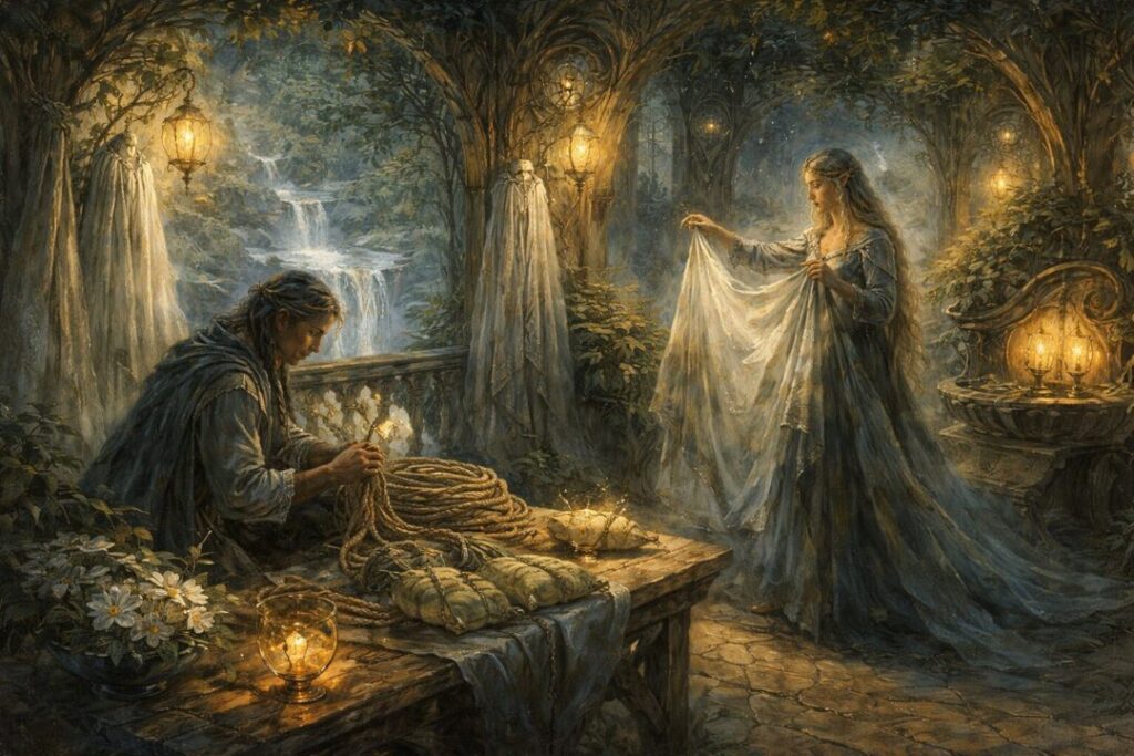 Elven craft by twilight light