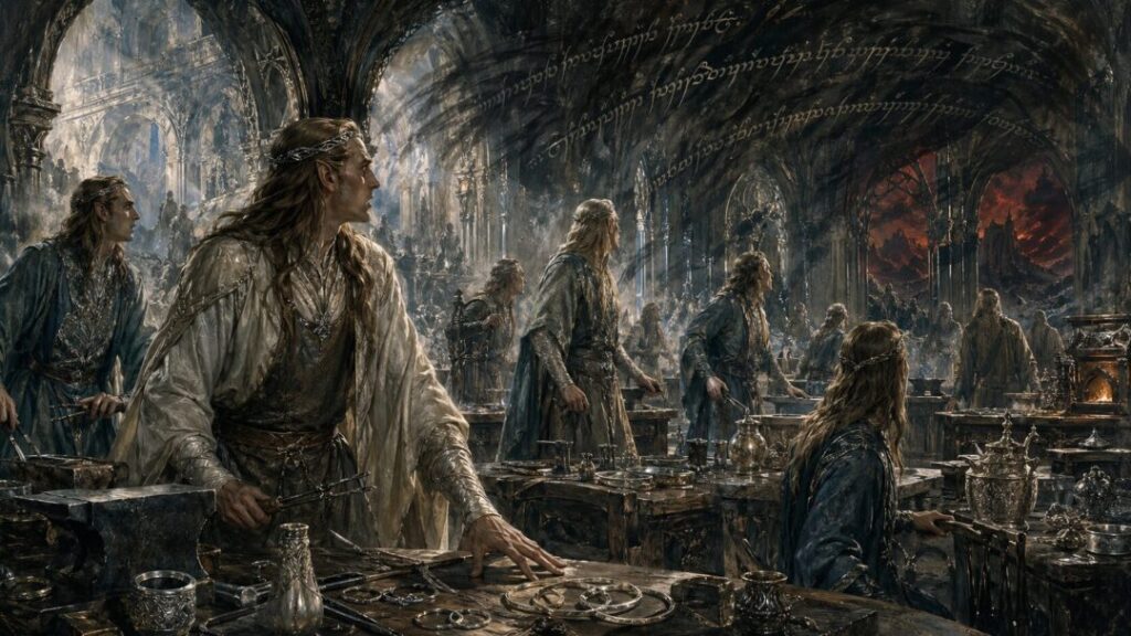 Elven forge in looming peril