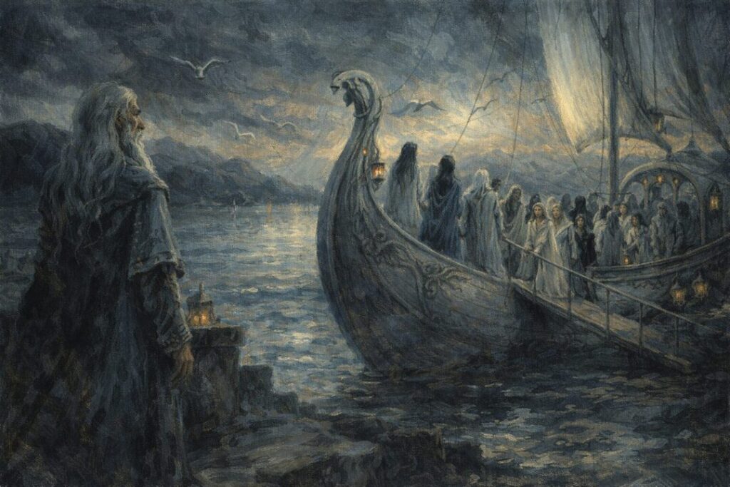 Elves' farewell at the Grey Havens