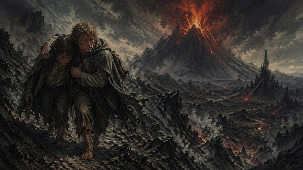 Enduring the volcanic wasteland journey