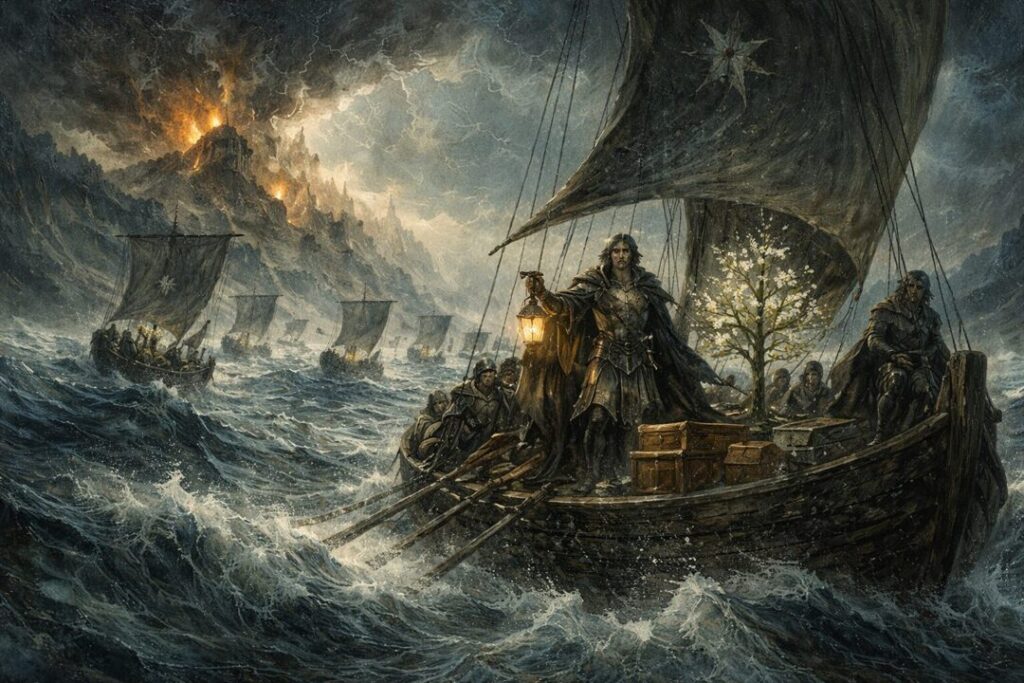 Escape from the Downfall of Númenor