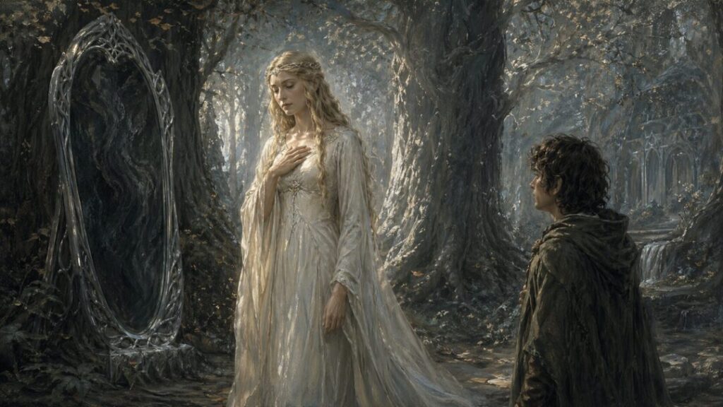 Ethereal encounter in the woodland glade