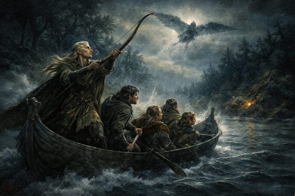 Fellowship gazes at a dark threat