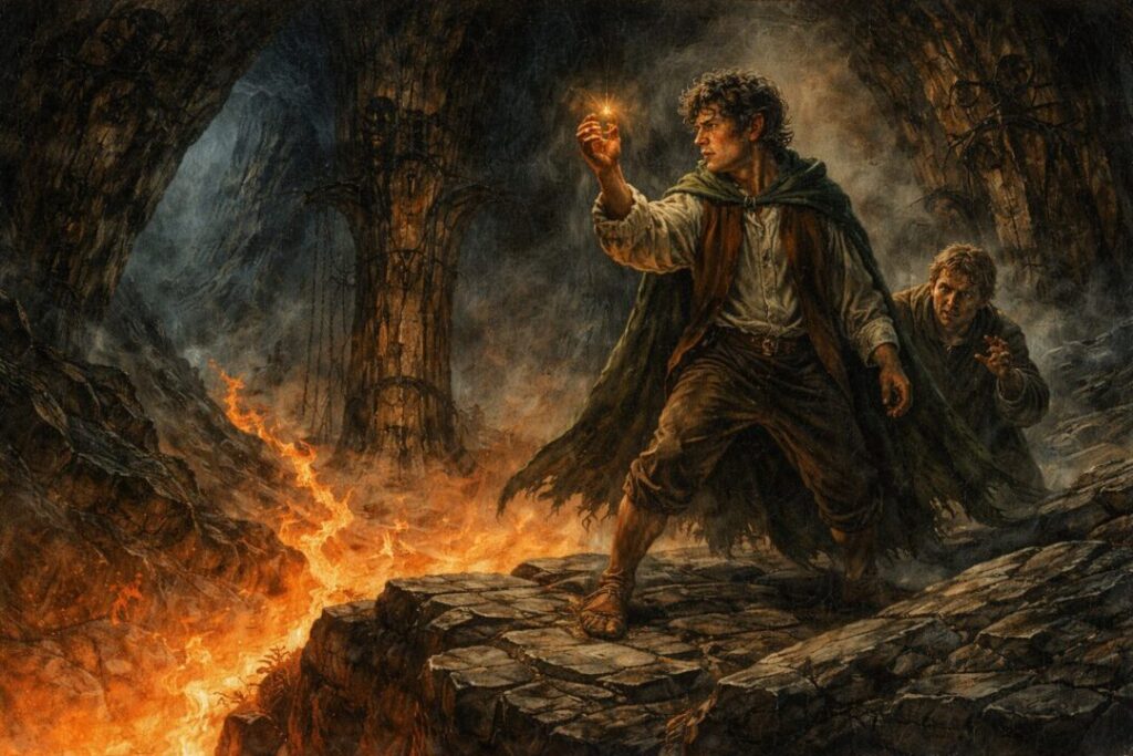 Frodo and Sam at Mount Doom