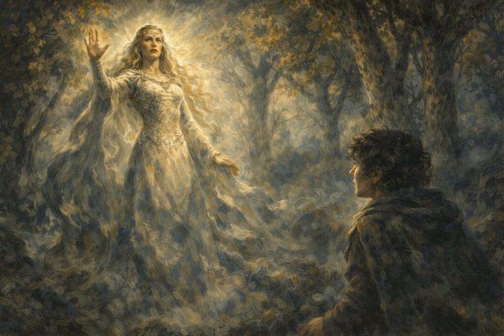 Galadriel's radiant transformation in Lórien