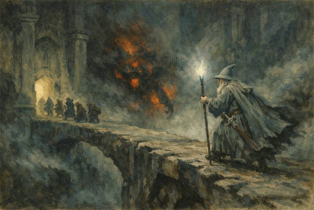 Gandalf and the Balrog showdown