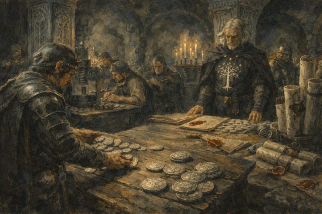Gondorian minting process in Minas Tirith