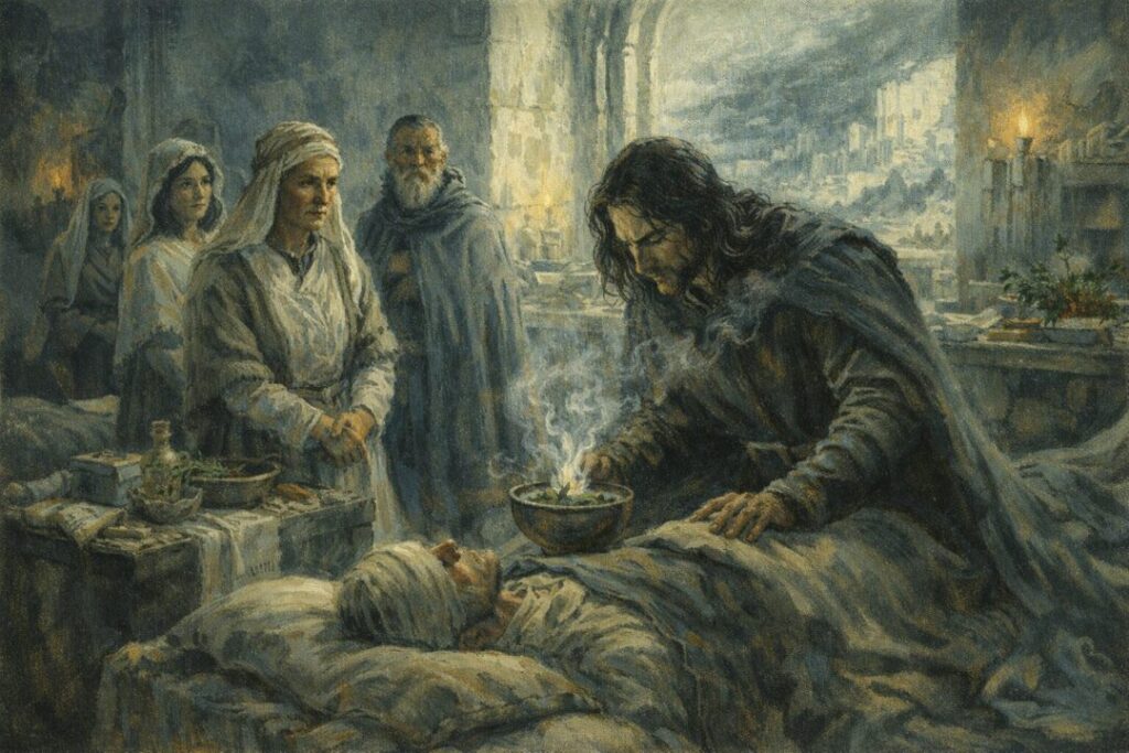 Healing hands in Minas Tirith