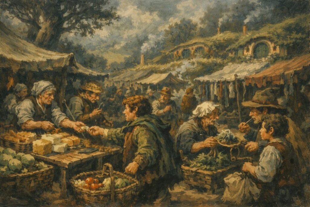 Hobbit market in the Shire