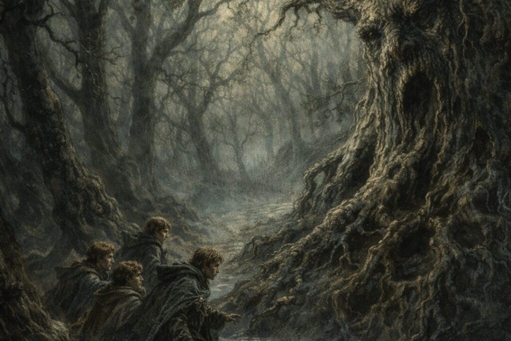 Hobbits in the haunted forest