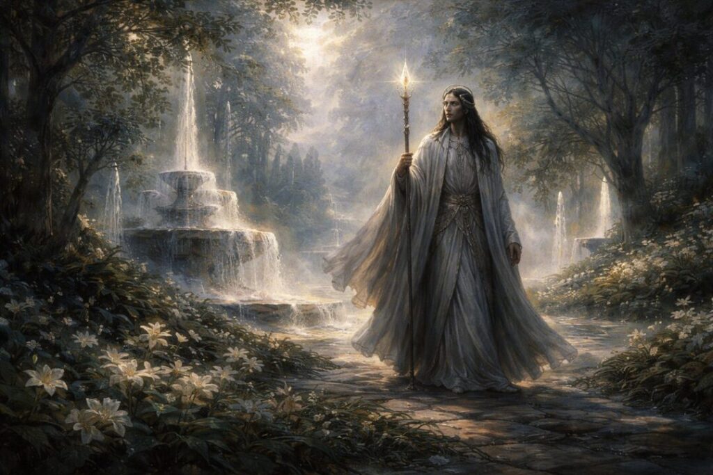 Irmo Lórien in the Gardens of Valinor