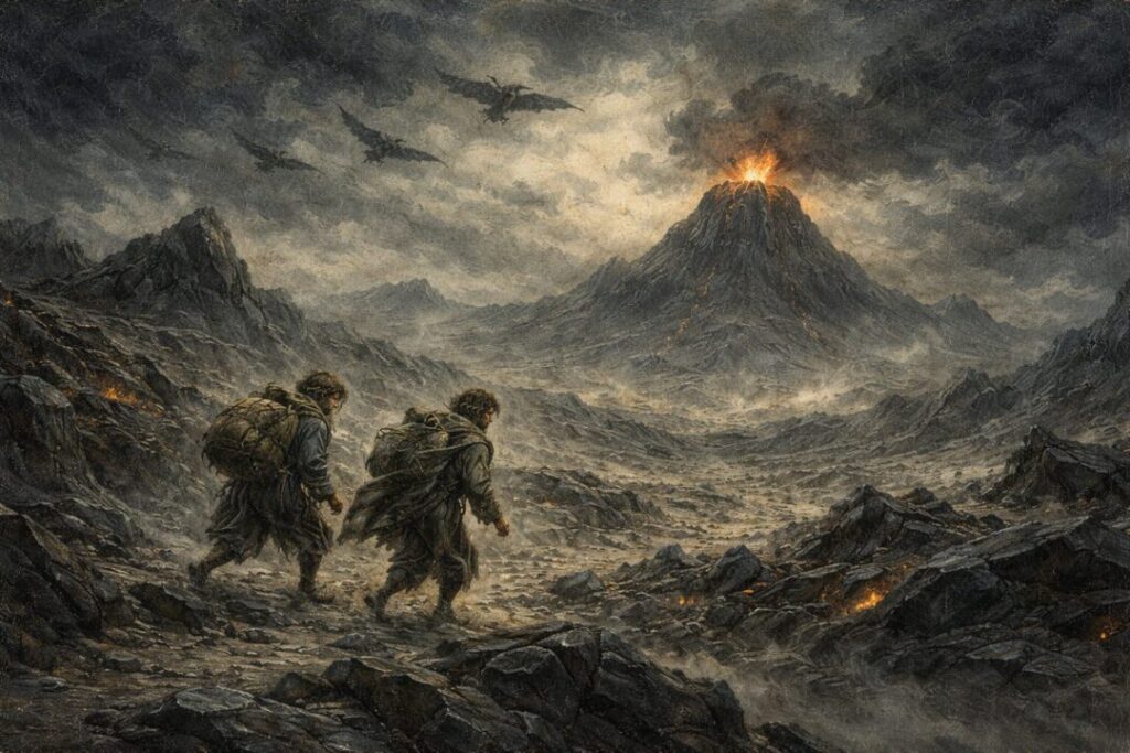 Journey through the barren lands