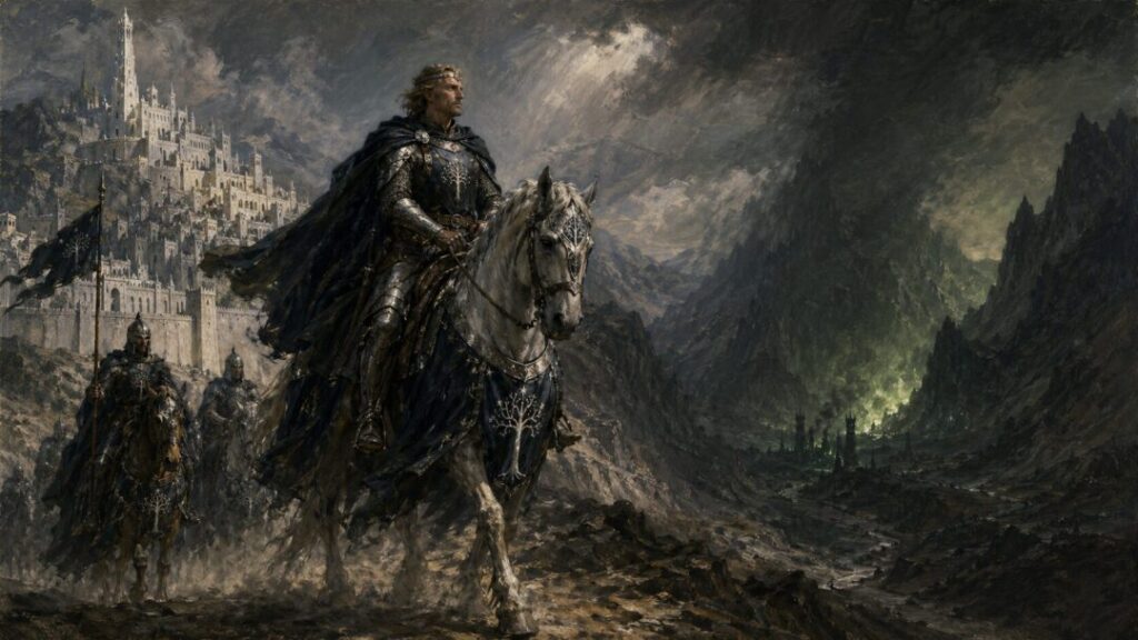 Knights leaving the white citadel