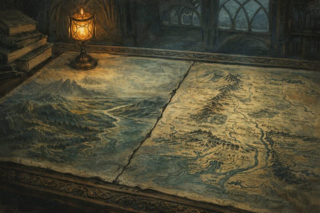 Map of Middle-earth in Rivendell