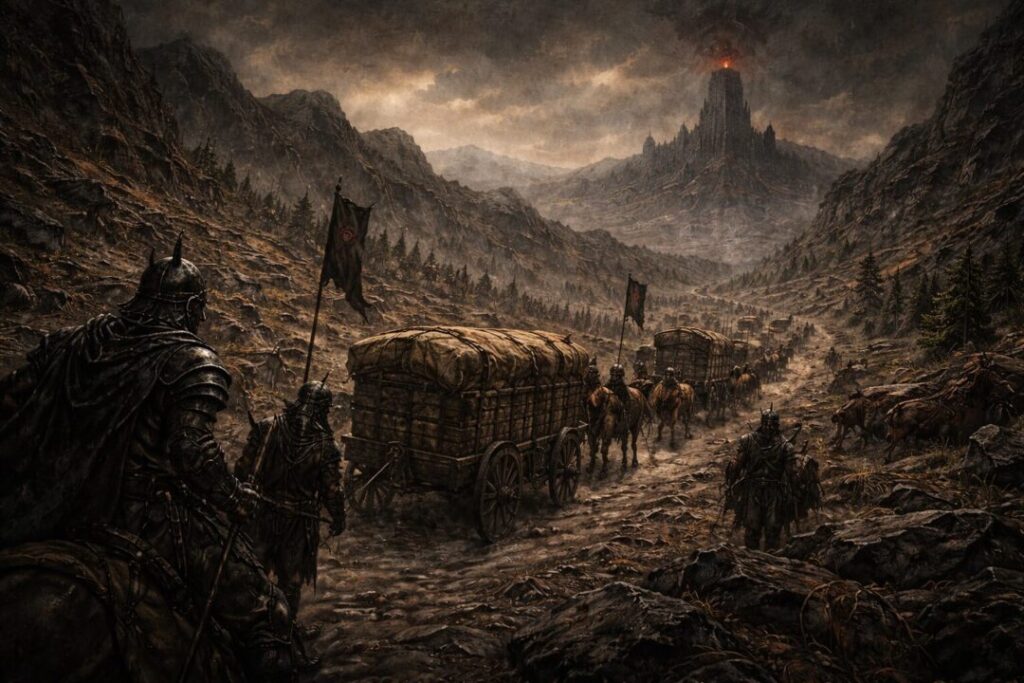 March toward Mordor's shadow