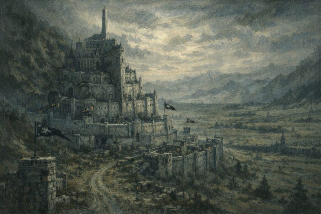 Minas Tirith at twilight