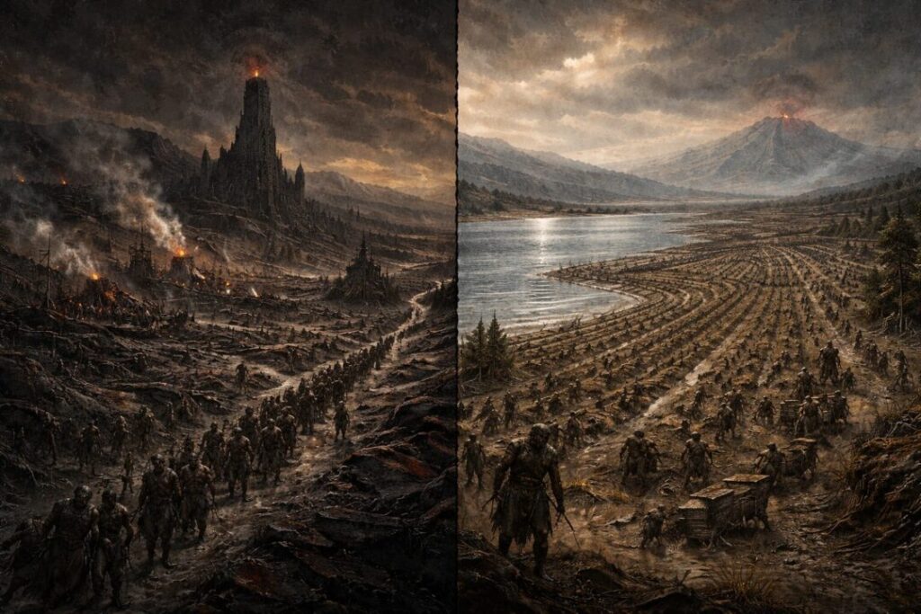 Mordor A divided landscape