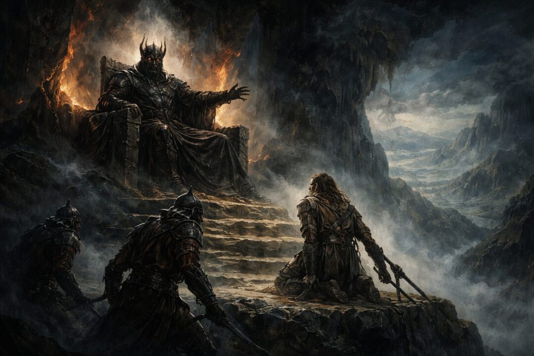 Morgoth and Húrin in Angband