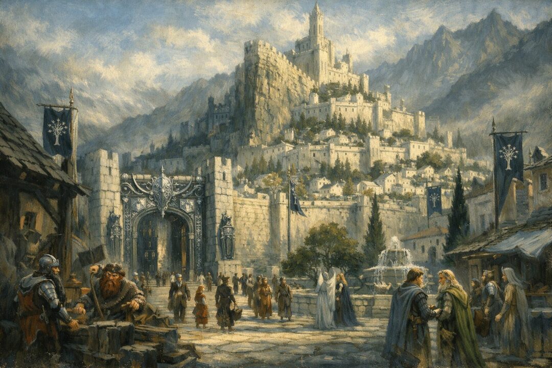 Morning light over Minas Tirith