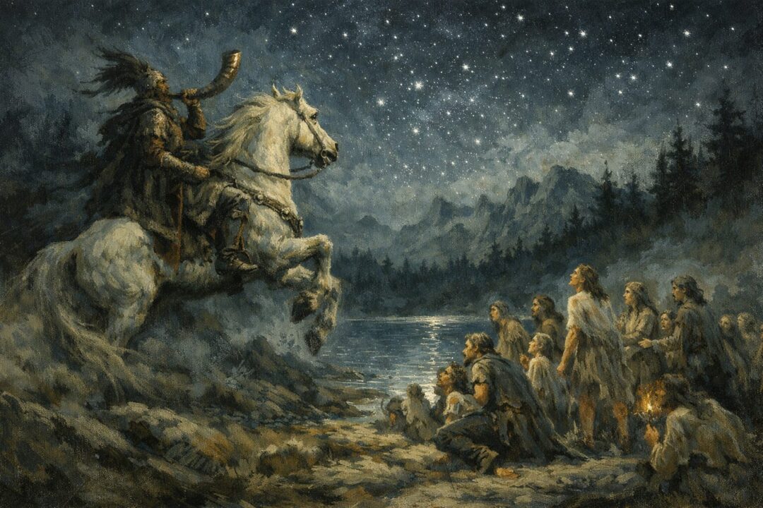 Oromë encounters the Elves at Cuiviénen